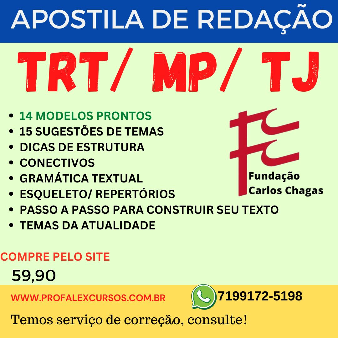 APOSTILA DE REDAÇÃO - TRT/ MP/ TJ - FCC