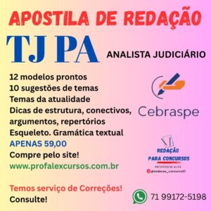 TJ PA- APOSTILA DE REDAÇÃO- ANALISTA JUDICIÁRIO