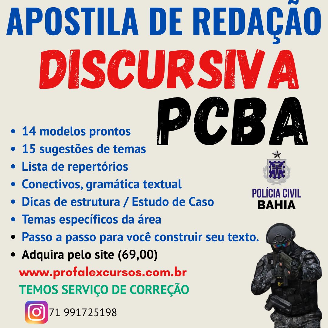 PC BA- APOSTILA DE REDAÇÃO DISCURSIVA