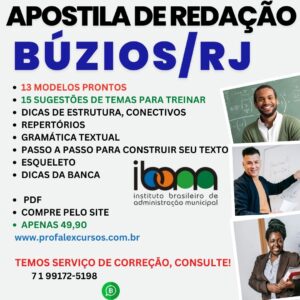 BÚZIOS- RJ- APOSTILA DE REDAÇÃO
