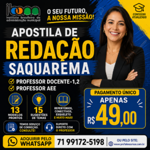 SAQUAREMA- APOSTILA DE REDAÇÃO