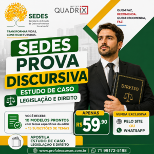 SEDES DF- LEGISLAÇÃO E DIREITO- ESTUDO DE CASO QUADRIX