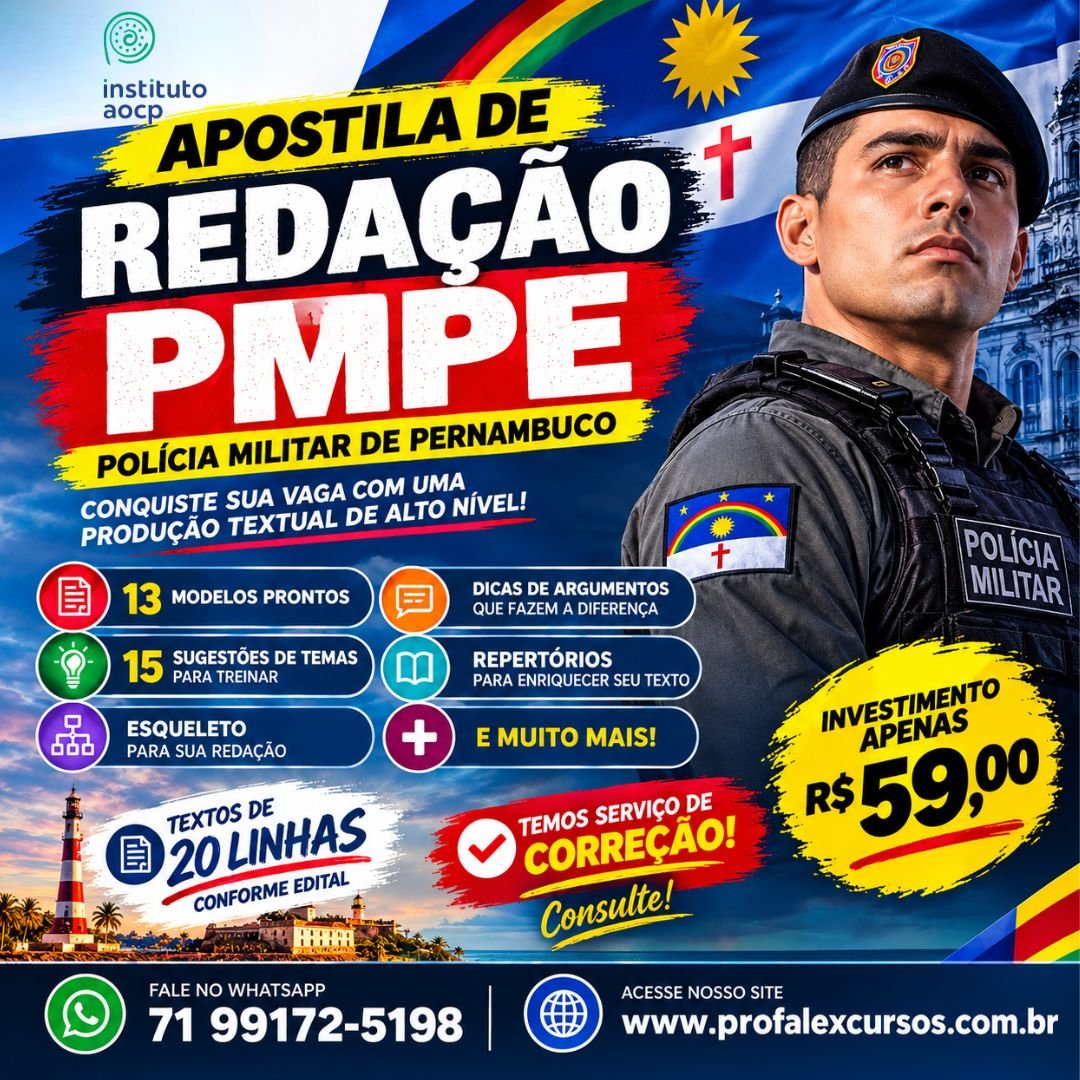 PMPE- APOSTILA DE REDAÇÃO
